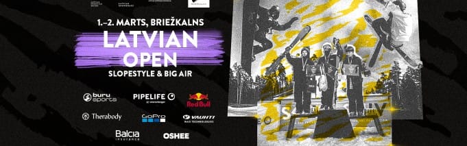 The Latvian Open Championship in freestyle skiing and snowboarding will be held in Briežkaln